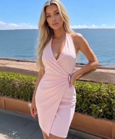 Φόρεμα mini κρουαζέ