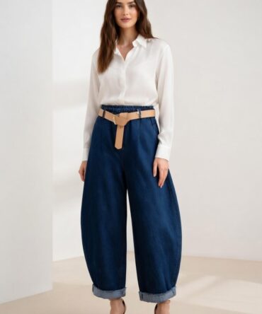 Jean ελαστικό με ζώνη