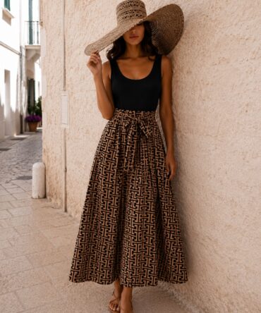 Φόρεμα maxi animal print